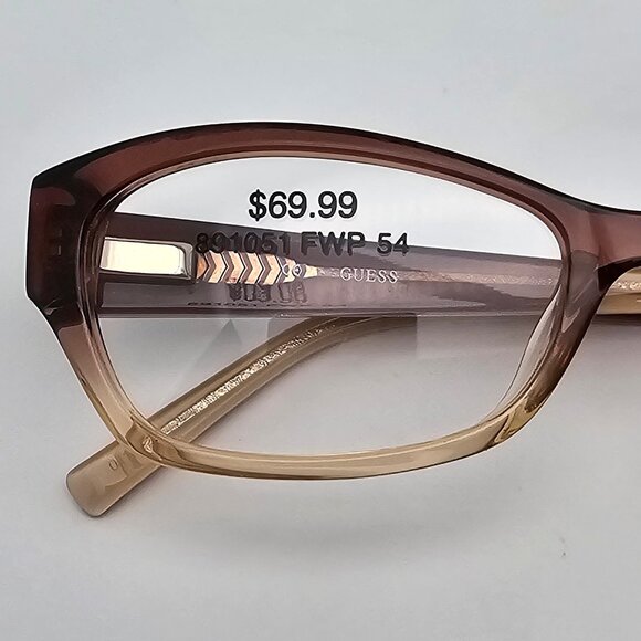 Guess GU2485-3 P42 Crystal Brown Fade Cat Eye Eyeglasses Frame w/ Flexhinge 54mm main image 7